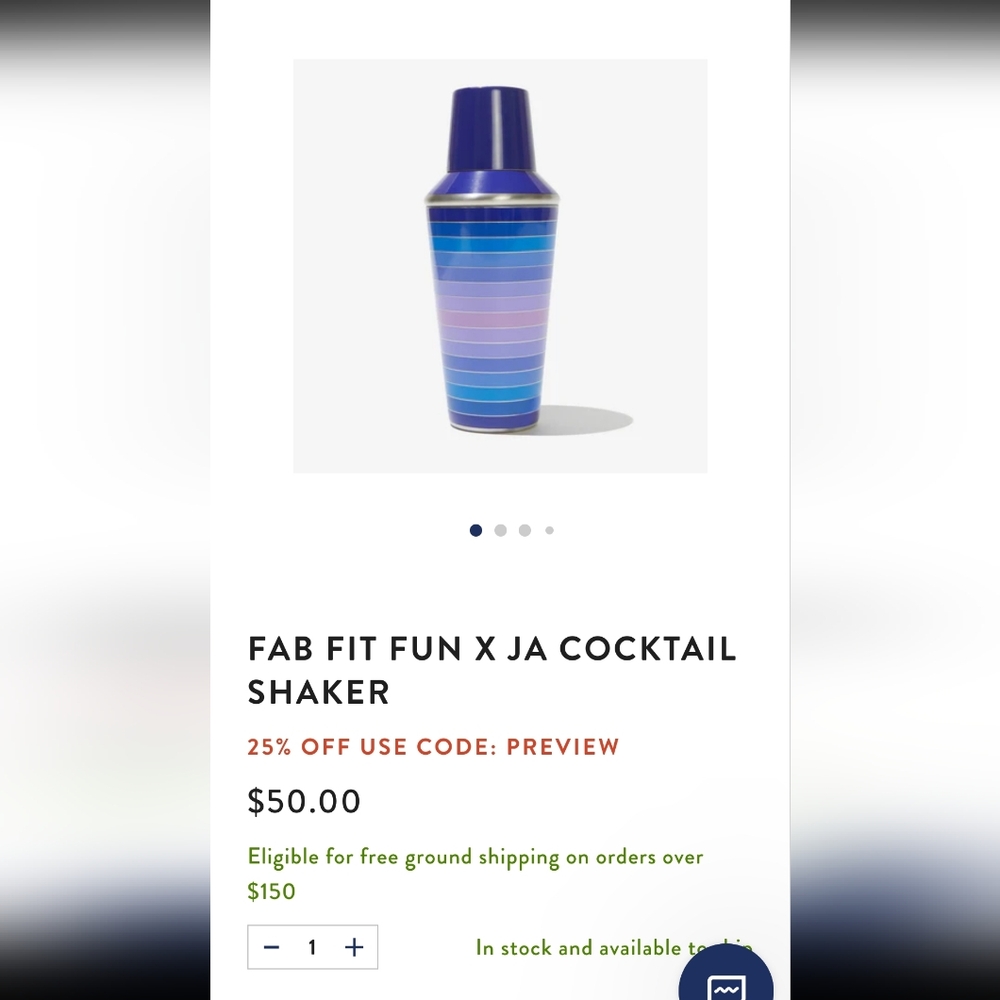 nwt jonathan Adler Scala Blue Cocktail Shaker Plus Ice Bucket - Picture 3 of 7